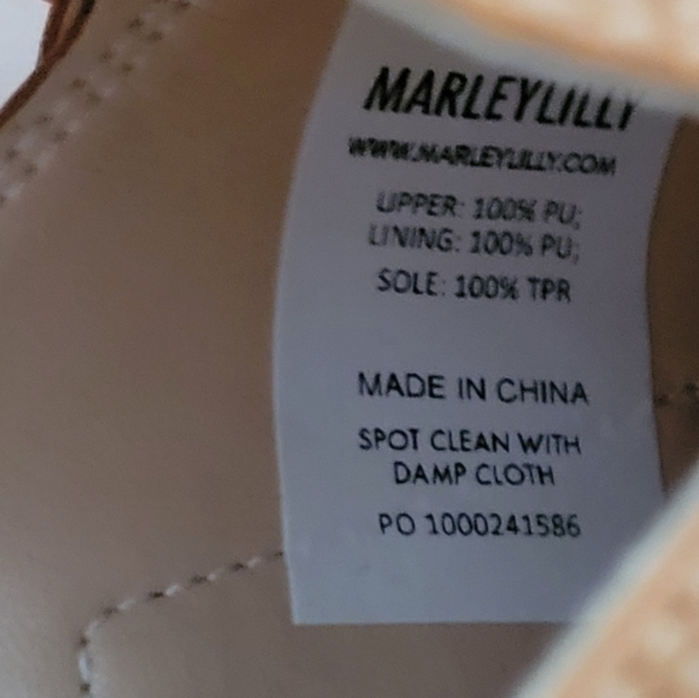 MarleyLilly Slide on Loafers Mules Faux Leather Size 9 Brown‎ Preppy Office Work - Picture 10 of 14